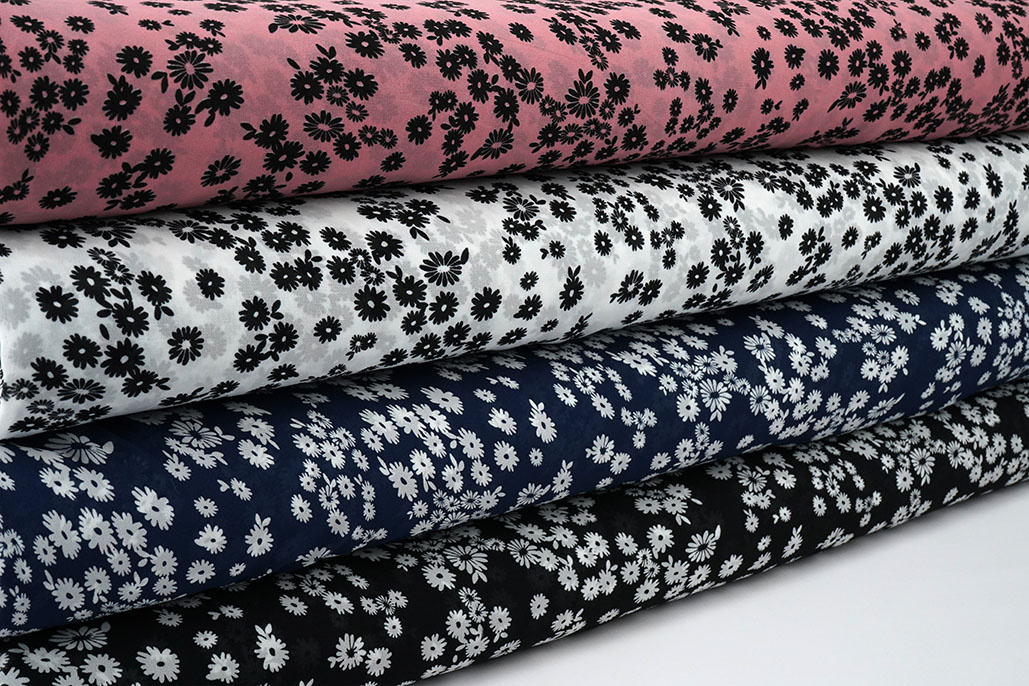 Chiffon Bedrukt Prieks Zwart