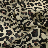 Chiffon Bedruckt Panther Beige