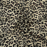 Chiffon Bedruckt Panther Beige