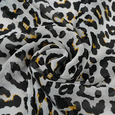 Chiffon Printed Panther Off-White