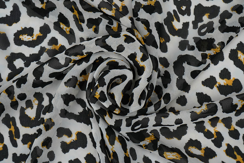 Chiffon Printed Panther Off-White