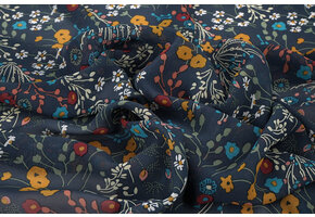Chiffon Bedrukt Bunga Flora Marine