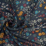 Chiffon Bedrukt Bunga Flora Marine