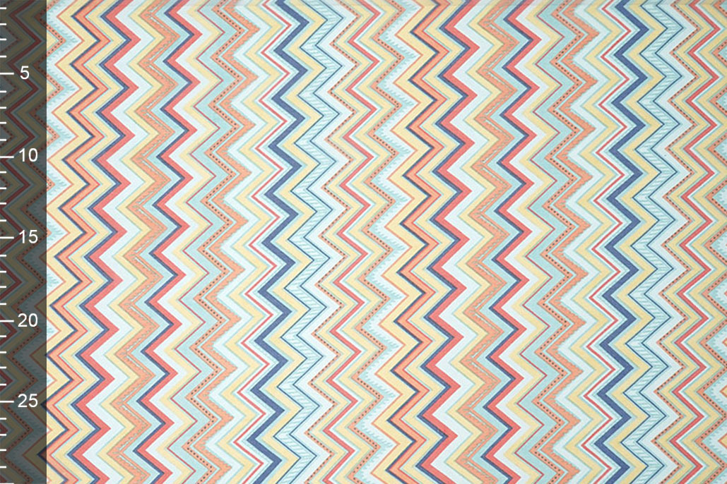 Chiffon Bedruckt Zick-Zack Cora Multi