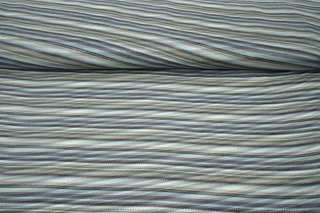 Chiffon Bedruckt kleiner Zick-Zack Multi 3