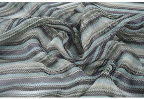 Chiffon Printed Small ZigZag Multi 3