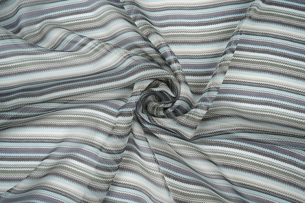 Chiffon Bedrukt Kleine ZigZag Multi 3