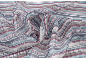 Chiffon Printed Small ZigZag Multi 2