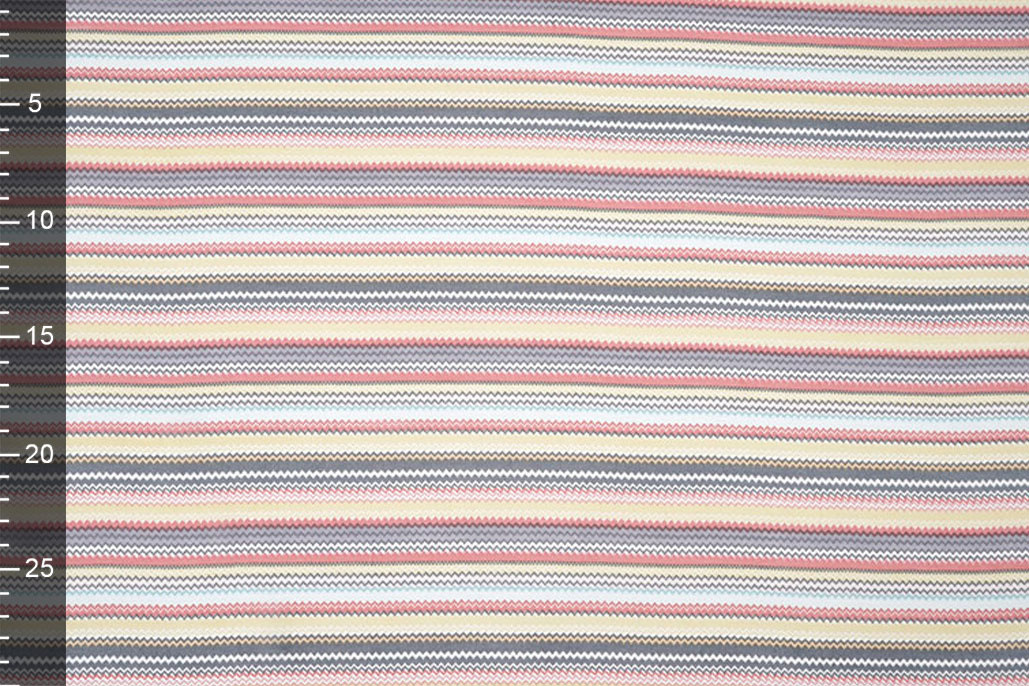 Chiffon Bedruckt kleiner Zick-Zack Multi 1