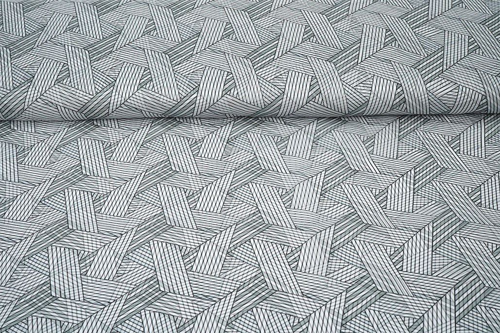 Chiffon Bedruckt Abstrakte Linien Multi 3