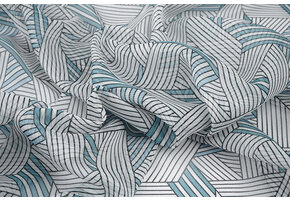 Chiffon Printed Abstract Lines Multi 2