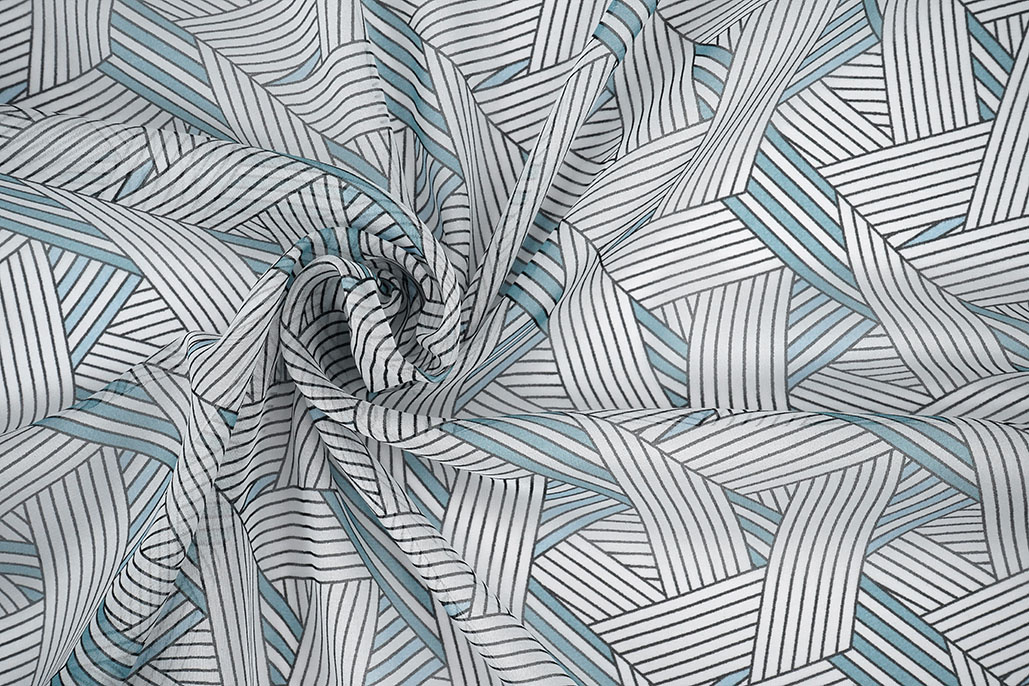 Chiffon Bedruckt Abstrakte Linien Multi 2