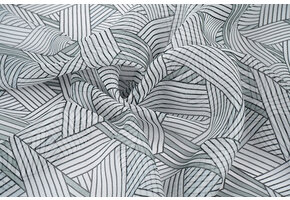 Chiffon Printed Abstract Lines Multi 3