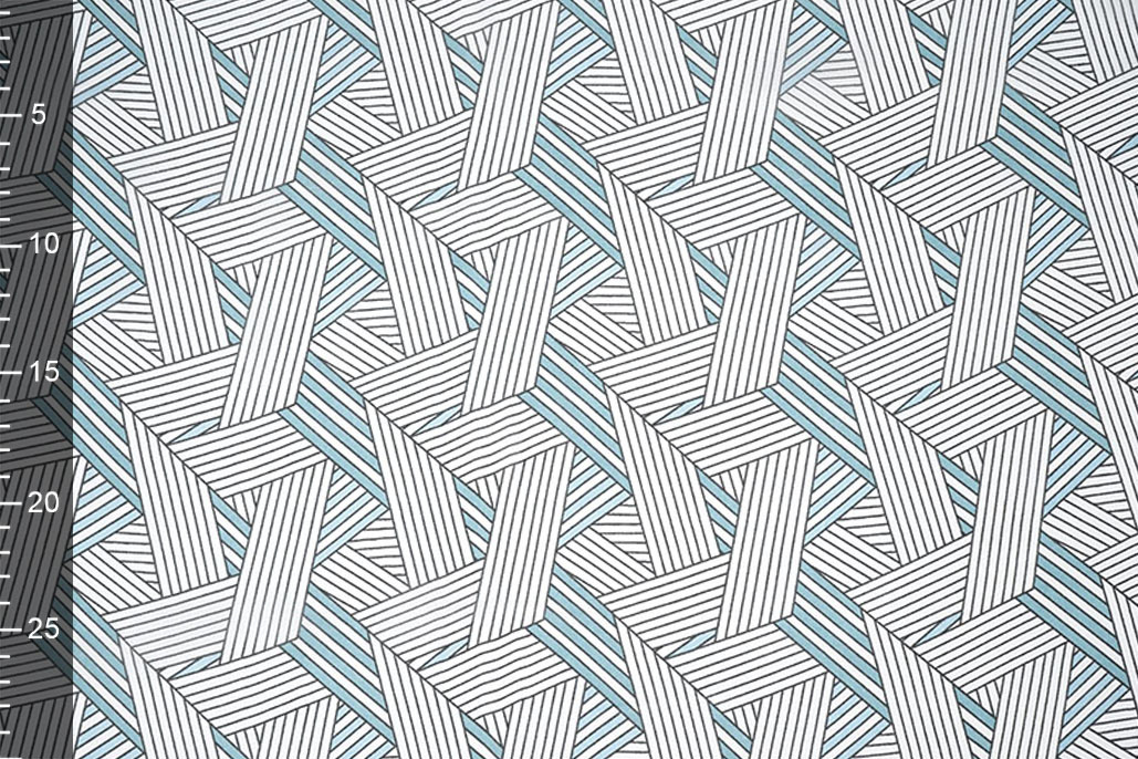 Chiffon Bedruckt Abstrakte Linien Multi 2