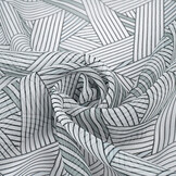 Chiffon Bedrukt Abstracte Lijnen Multi 3