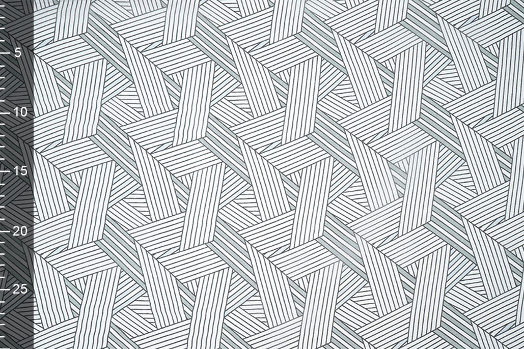 Chiffon Bedrukt Abstracte Lijnen Multi 3