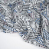 Chiffon Printed Abstract Lines Multi 1