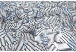 Chiffon Printed Abstract Lines Multi 1