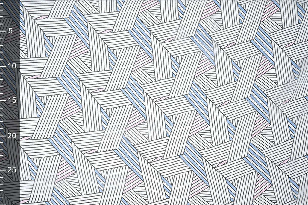 Chiffon Bedrukt Abstracte Lijnen Multi 1