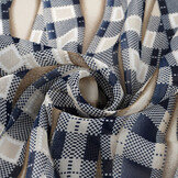 Chiffon Bedruckt Bari Sand Marine