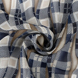 Chiffon Bedruckt Bari Sand Marine