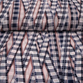 Chiffon Bedruckt Bari Rosa Marine