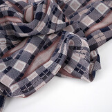 Chiffon Bedruckt Bari Rosa Marine