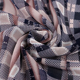 Chiffon Printed Bari Pink Navy