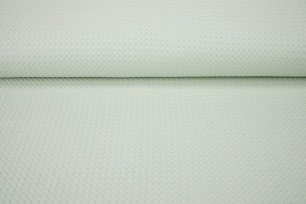 Luxe Wafel Katoen Licht Oud Mintgroen