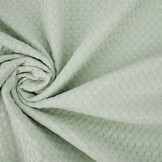Luxury Cotton Waffle Pique Light Old Mint Green