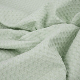Luxury Cotton Waffle Pique Light Old Mint Green