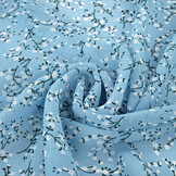 Chiffon Bedruckt Blütenzweig Hellblau