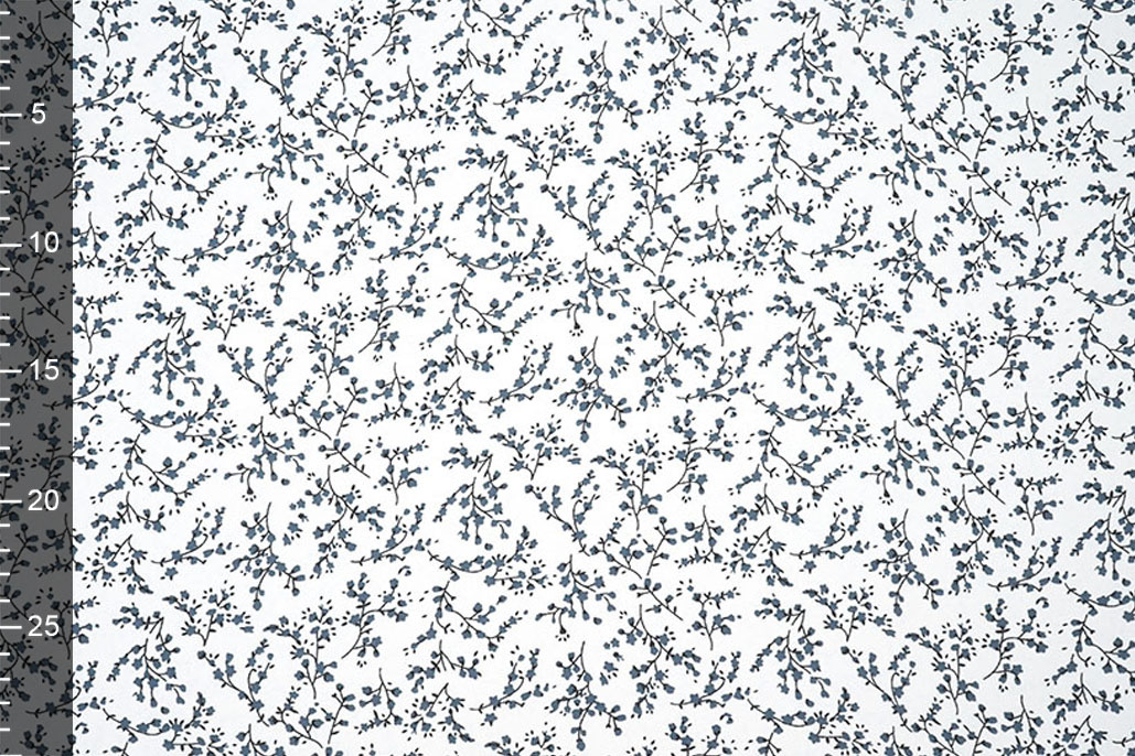 Chiffon Bedruckt Blütenzweig Off-White