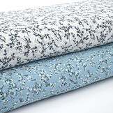 Chiffon Printed Blossom Branch Light Blue