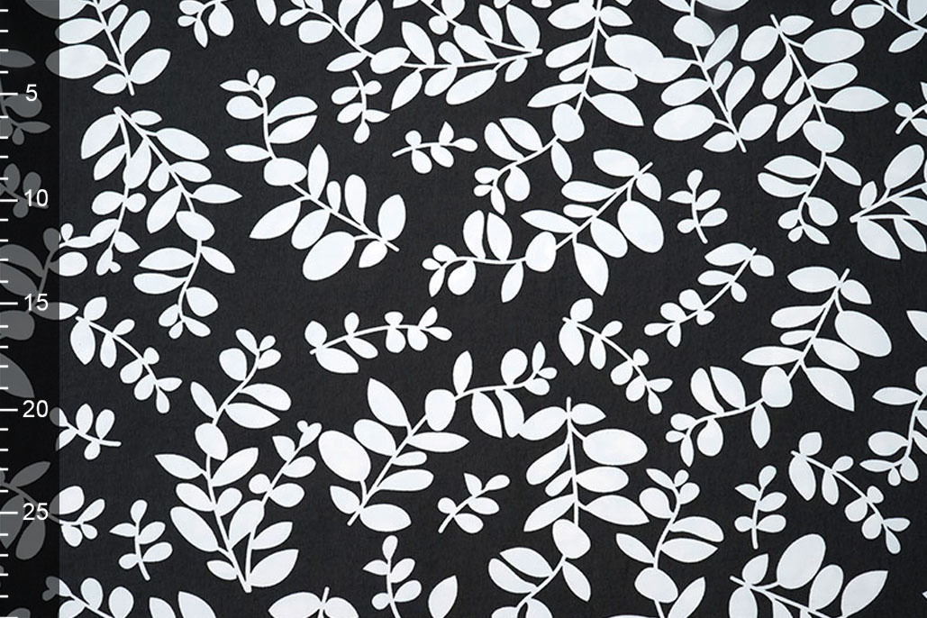 Chiffon Bedrukt Melnbalts