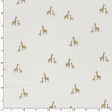 Baumwoll Musselin Giraffe Off-White