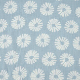 Washed Linen Flowers Light Blue