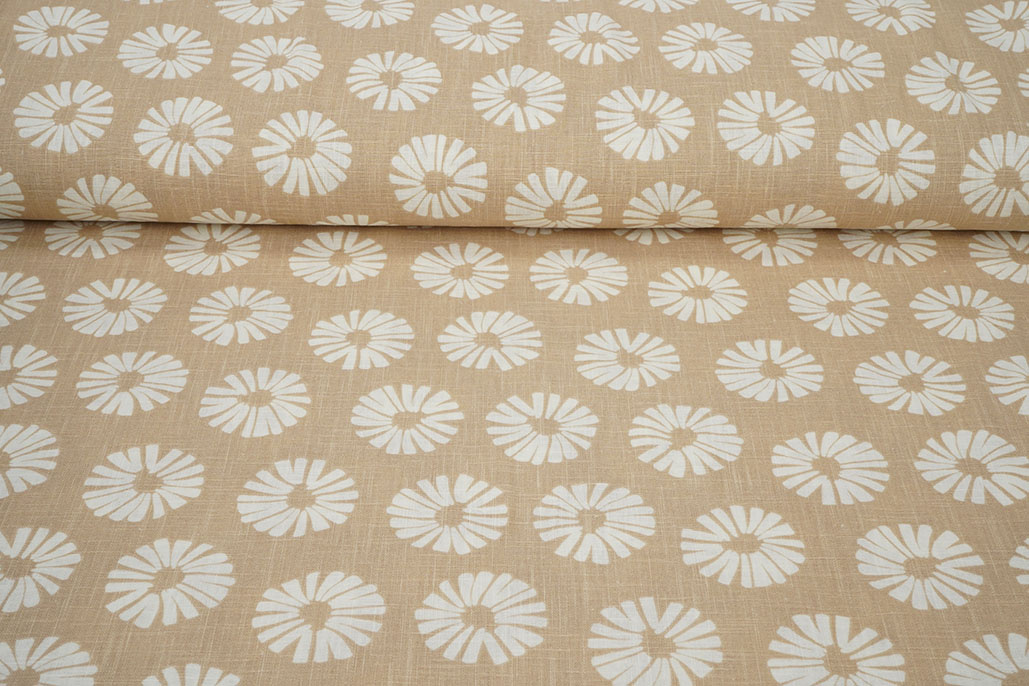 Washed Linen Flowers Sand