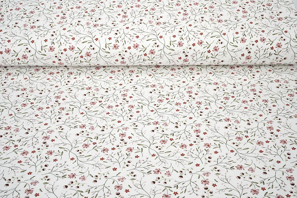 Cotton Jersey Flowers  Luna