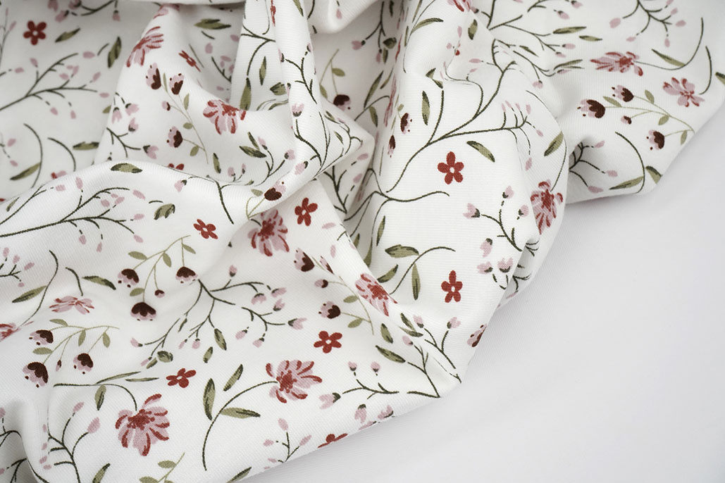Cotton Jersey Flowers  Luna