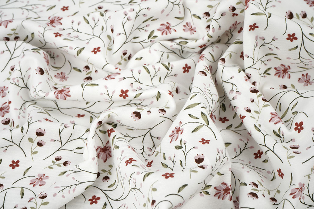 Cotton Jersey Flowers  Luna