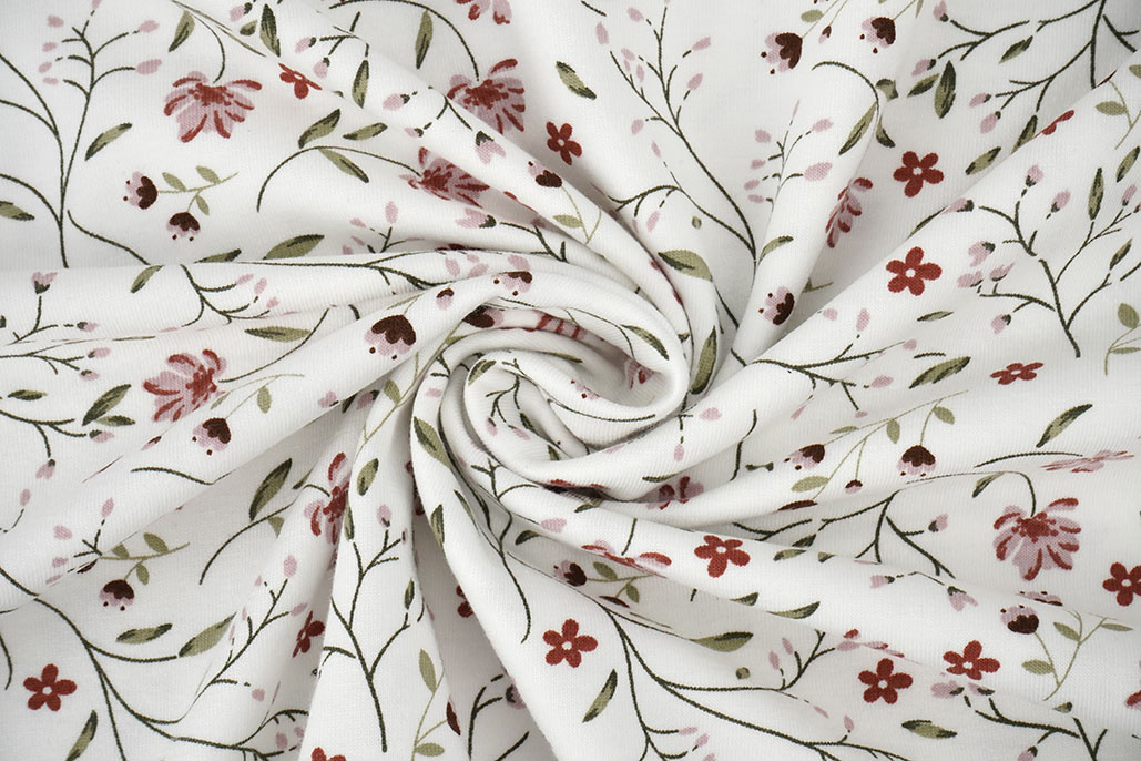 Cotton Jersey Flowers  Luna