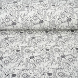 Cotton Jersey Safari Animals