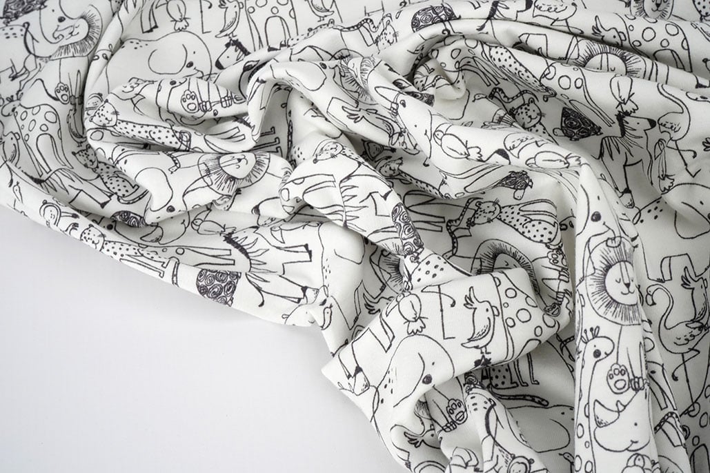 Cotton Jersey Safari Animals
