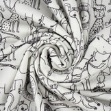 Cotton Jersey Safari Animals