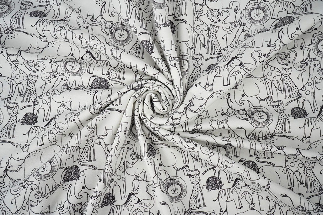 Baumwolljersey Safari Tiere