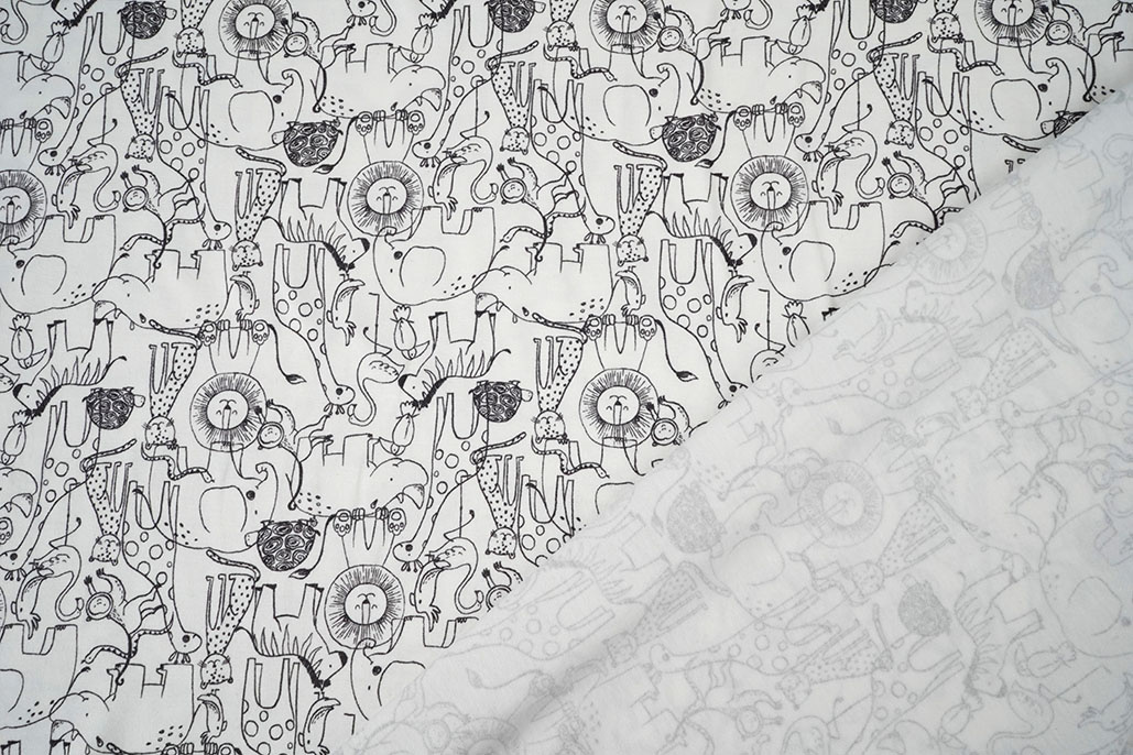 Baumwolljersey Safari Tiere