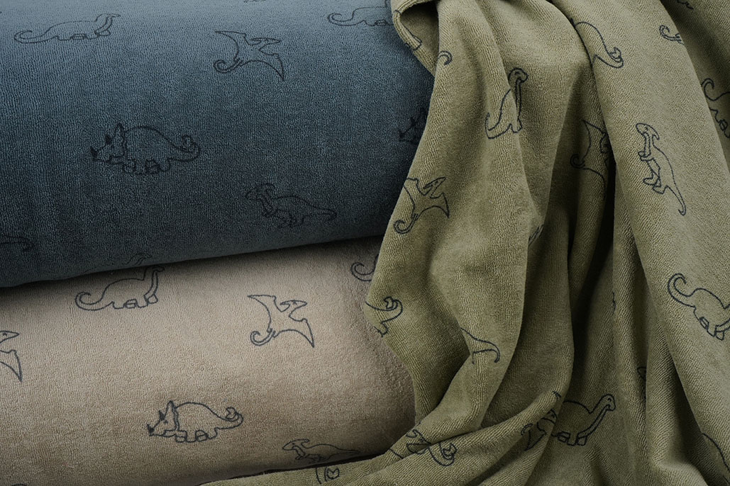 Stretch Terry Cloth Dino's Moss Green