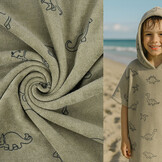 Stretch Frottee Dino's Moosgrün