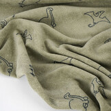 Stretch Terry Cloth Dino's Moss Green